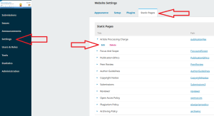 cara edit static pages