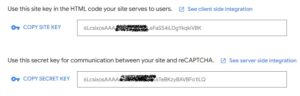 recaptcha site key